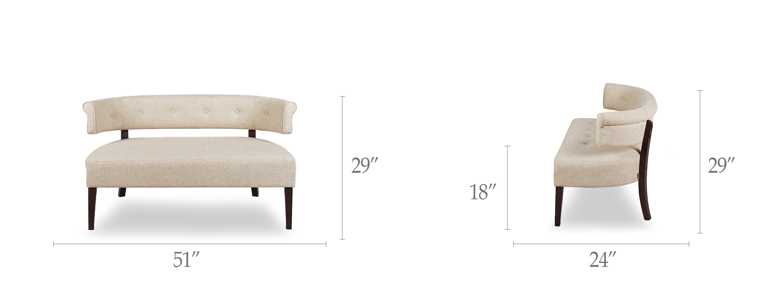 Jared Tufted Bench Settee Jared Tufted Bench Settee