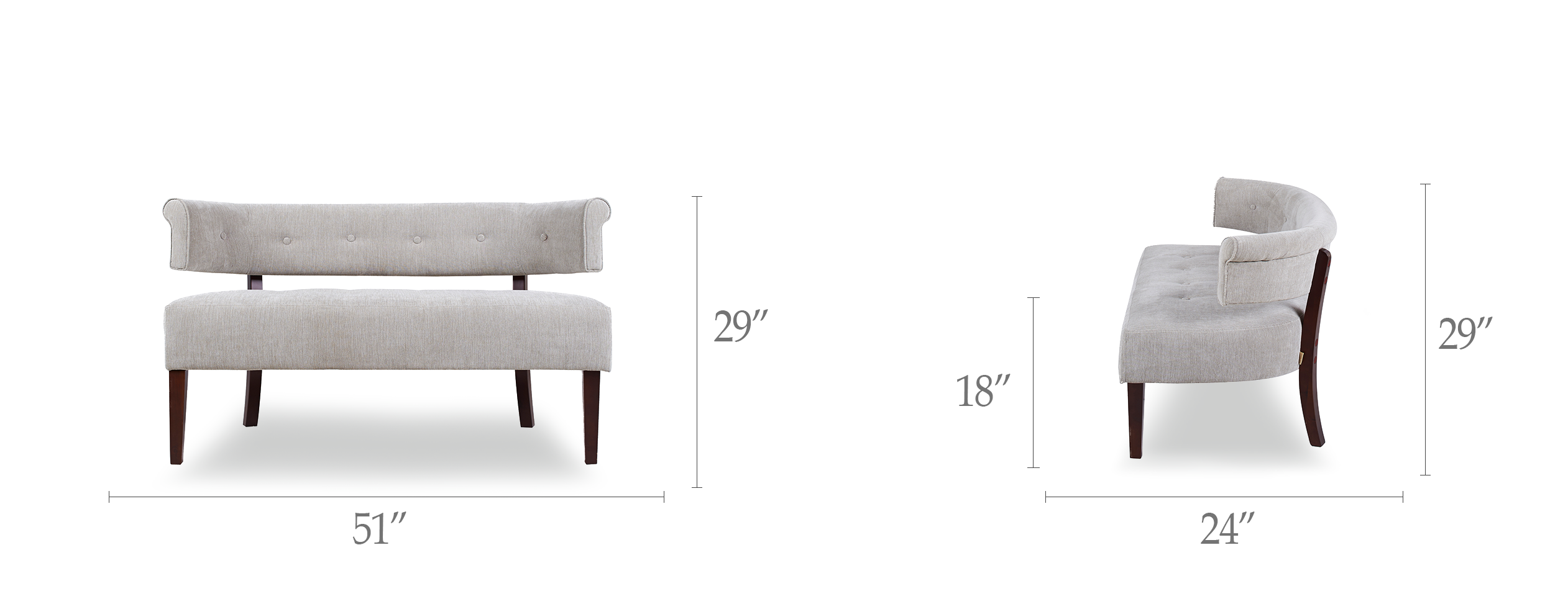 Jared Tufted Bench Settee Jared Tufted Bench Settee