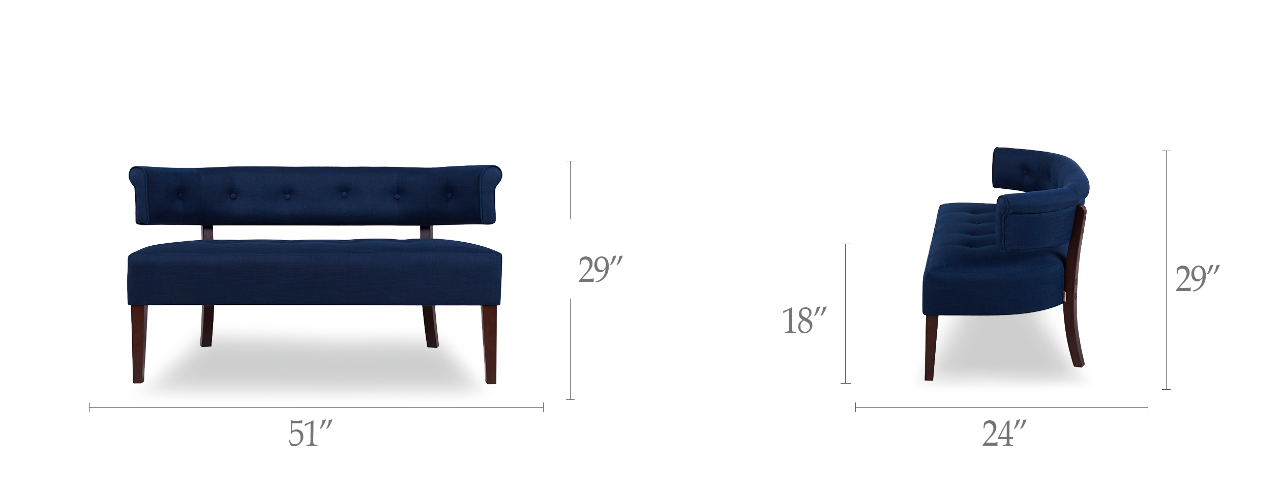 Jared Tufted Bench Settee Jared Tufted Bench Settee