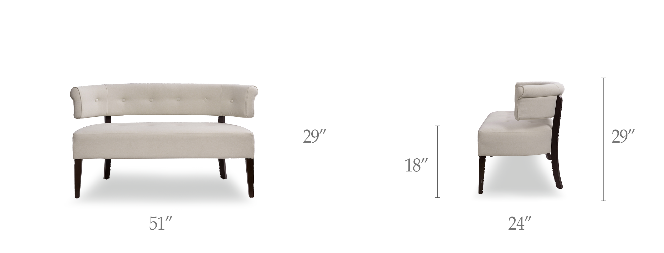 Jared Tufted Bench Settee Jared Tufted Bench Settee