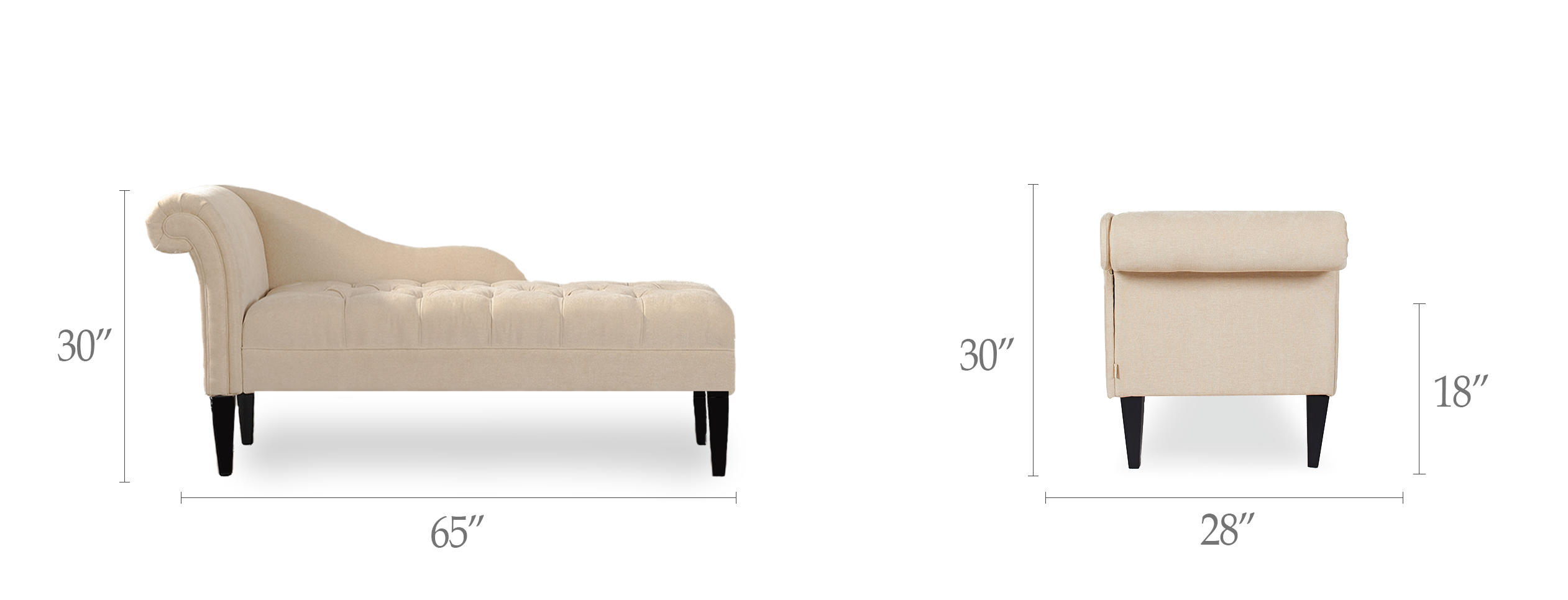 Harrison Tufted Chaise Lounge
