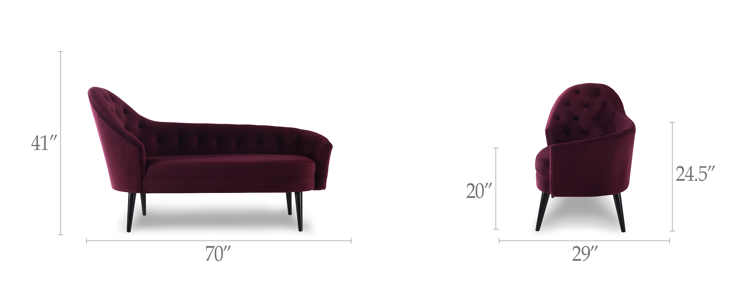 Kayleigh Tufted Chaise Lounge
