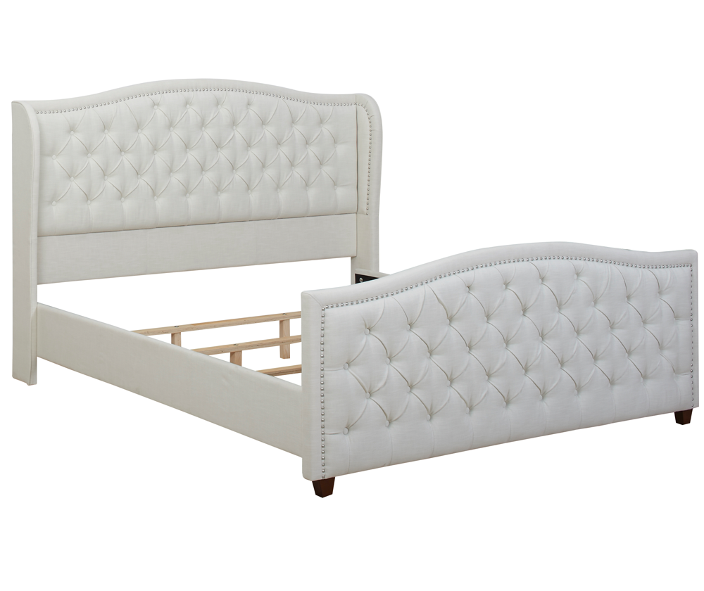 Marcella Tufted Wingback Upholstered Bed