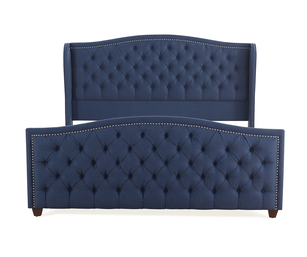Marcella Tufted Wingback Upholstered Bed