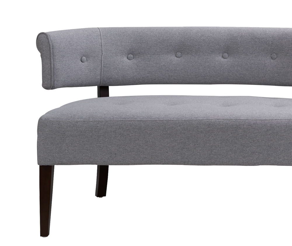 Jared Tufted Bench Settee, Light Grey Jennifer Taylor Home