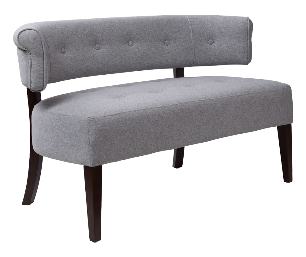 Jared Tufted Bench Settee, Light Grey Jennifer Taylor Home