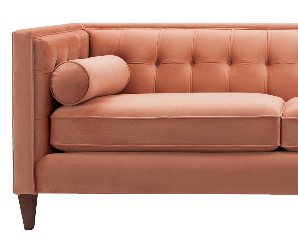 Jack Tuxedo Sofa, Ash Rose