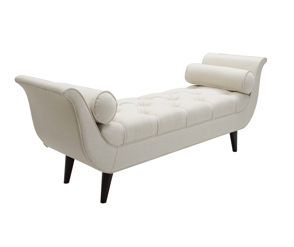 Alma Tufted Entryway Bench, Sky Neutral Jennifer Taylor Home