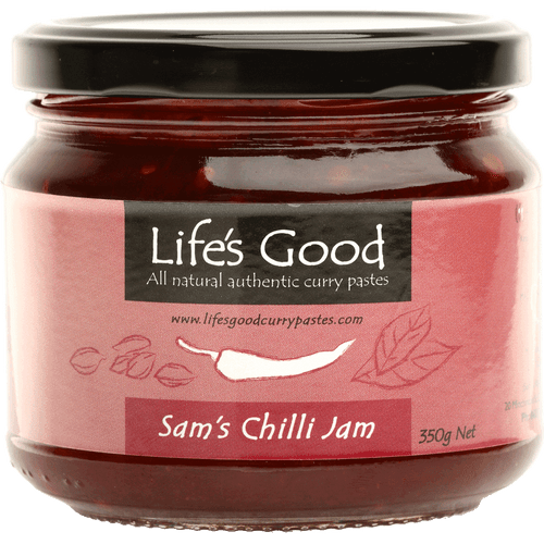 Life's Good Curry Pastes - Product Jar - Sam's Chilli Jam