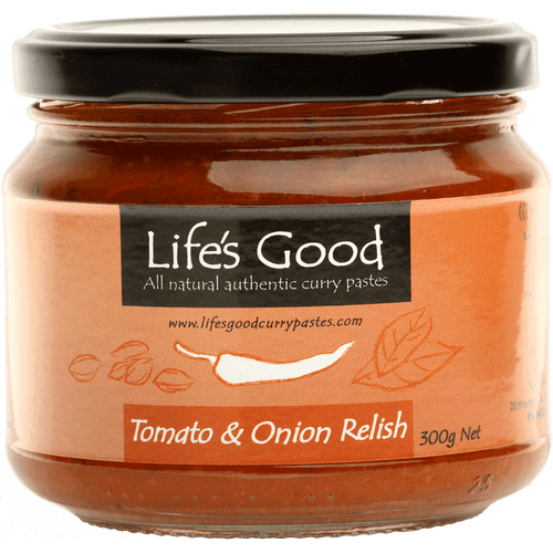 Life's Good Curry Pastes - Product Jar - Tomato & Onion Relish