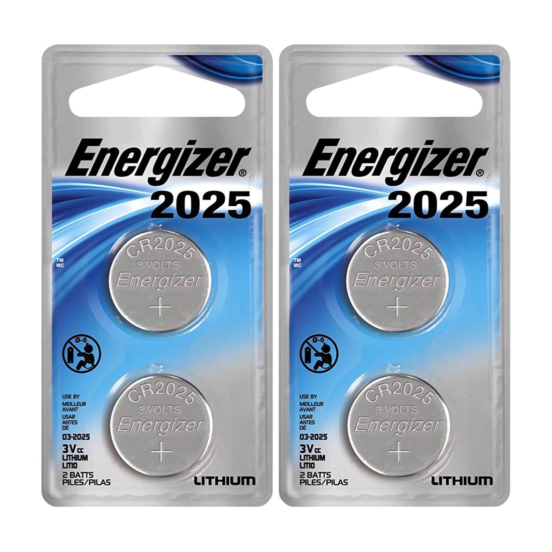 4Count Energizer 2025 Lithium Coin Cell Battery