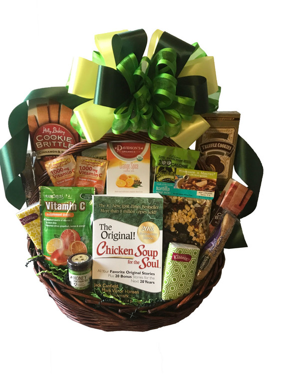 The Flu Fighter will help knock that Flu right out and make the symptoms a little more bearable. Included are throat lozenges, vitamin C, tissues, hot tea, honey, chicken soup mix, crackers, snacks and a Chicken Soup For The Soul Book (Best Seller) filled with short stories that inspire.