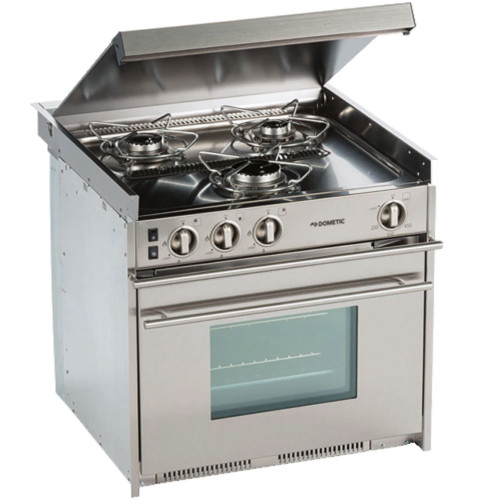 Dometic CU434 Propane 3Burner Stainless Steel Stove / Oven