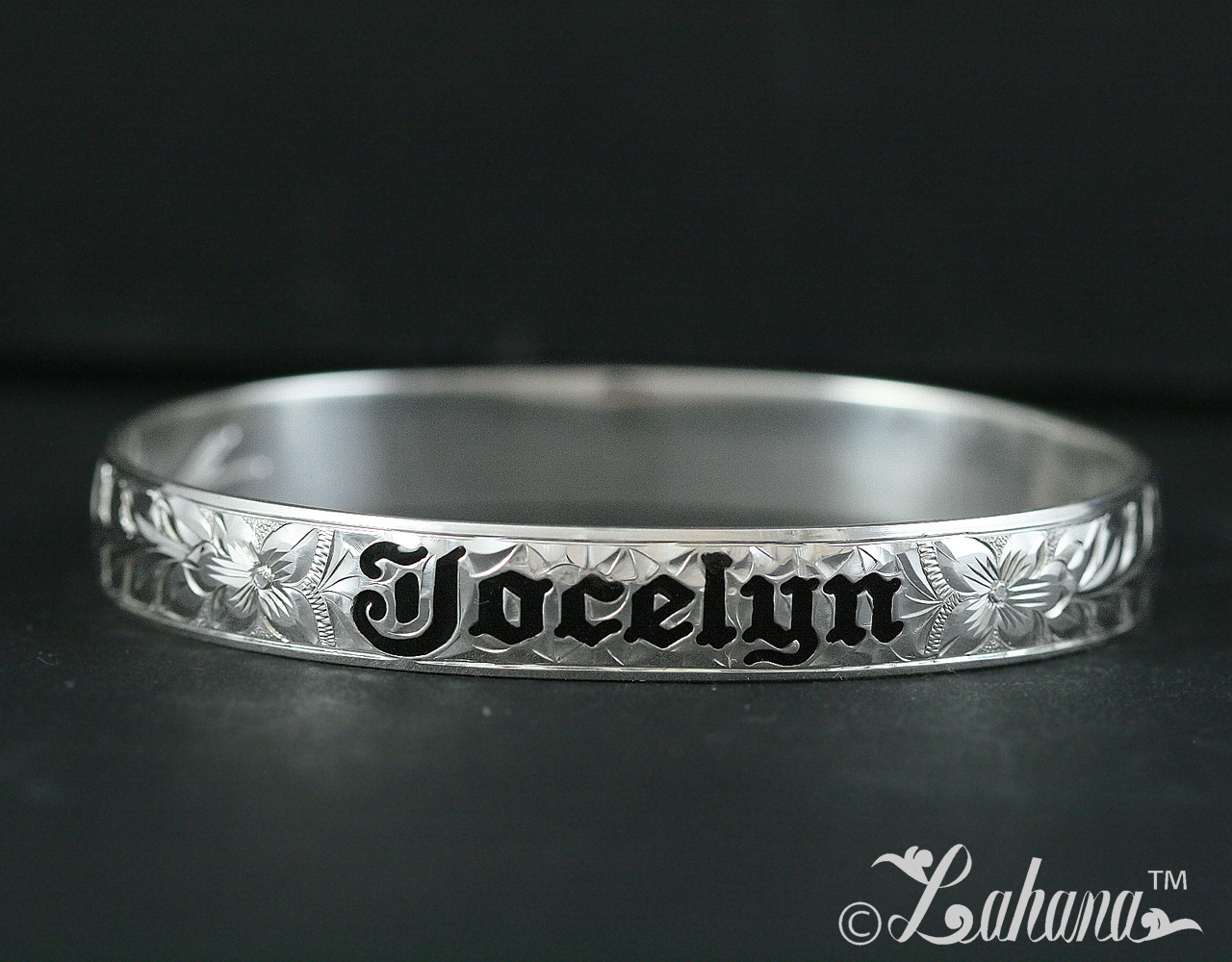 Personalized Hawaiian Jewelry Bangle - Traditional Design