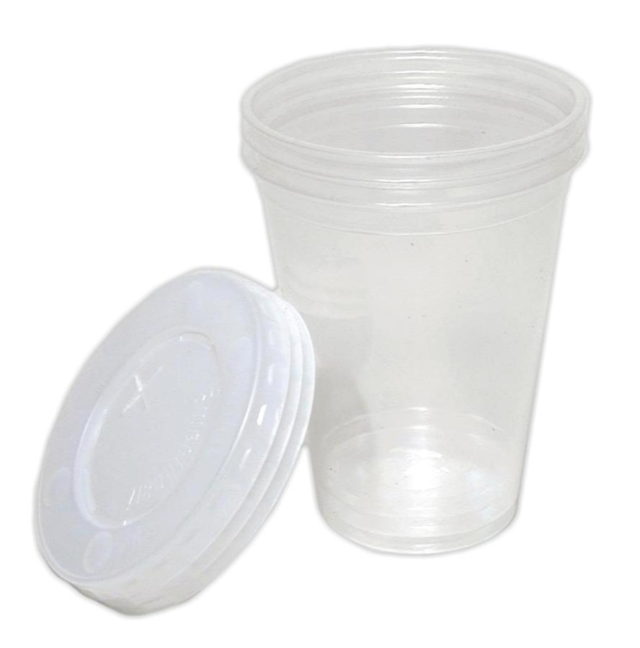 Cups & lids, 8 oz. plastic, 3/pack