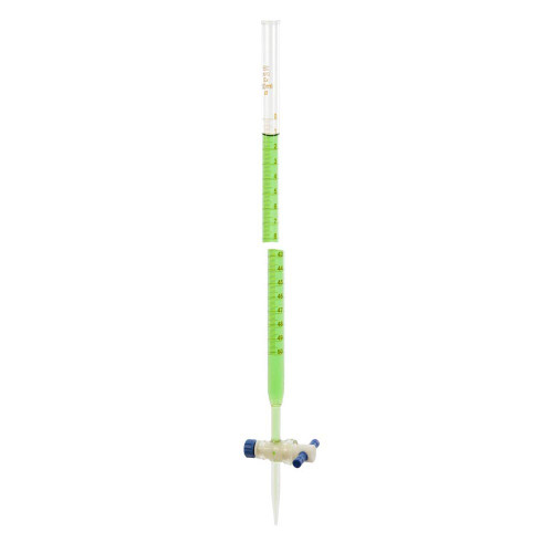 50 ml lab burette with teflon ptfe stopcock borosilicate glass