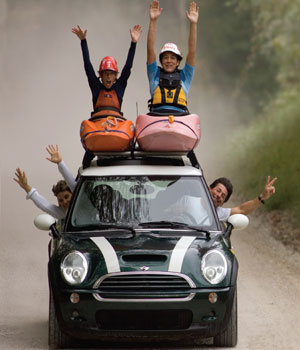 Eric Jackson's family driving in a car.