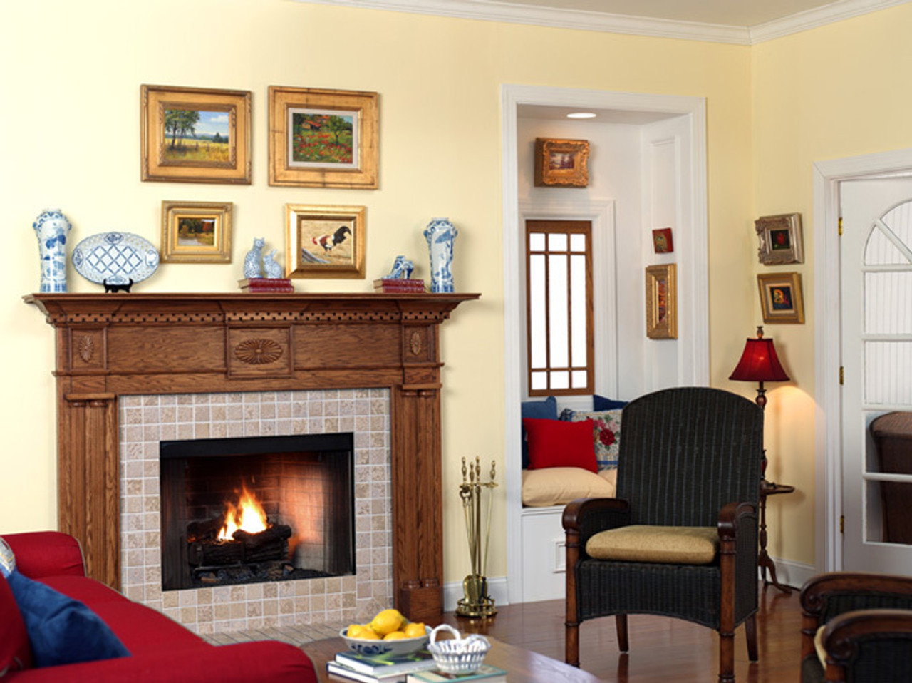 COLONIAL WOOD FIREPLACE MANTEL STANDARD SIZES
