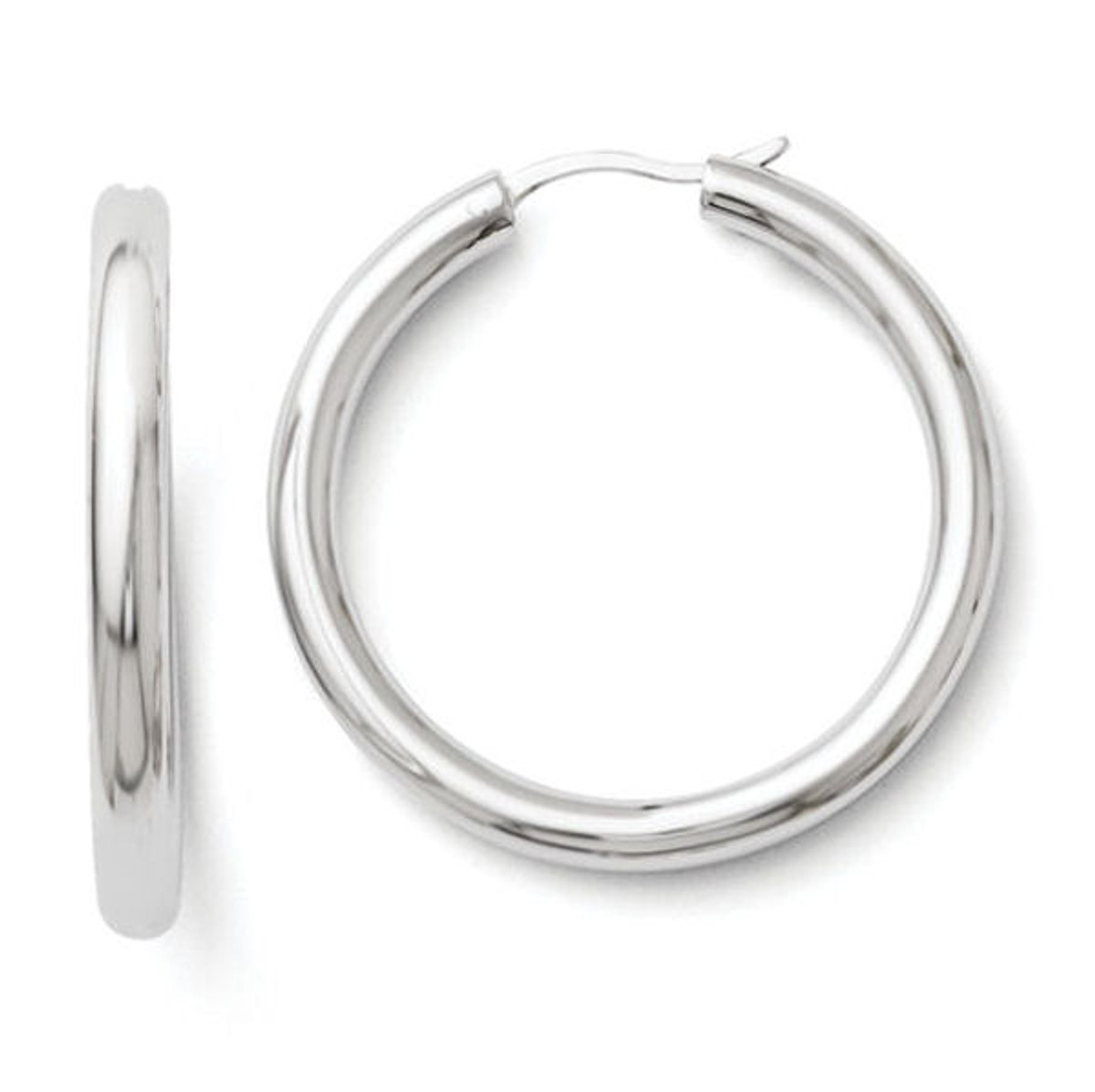 Sterling Silver Basic Hoop Earrings