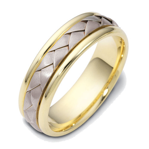 Two-Tone Braided Wedding Ring
