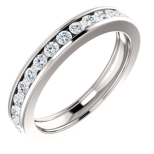 Platinum Channel Set Diamond Eternity Ring