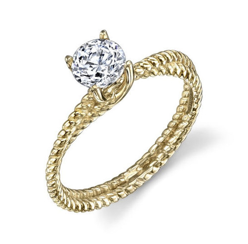Solitaire Rope Engagement Ring