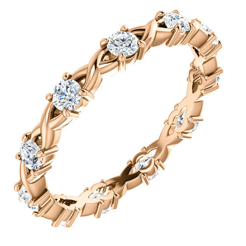 Rose Gold Round Diamond Eternity Ring