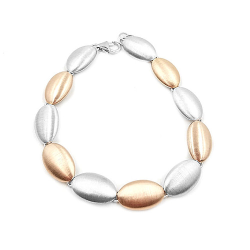 Silver & rose gold bracelet