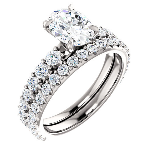 Oval Diamond Bridal Set