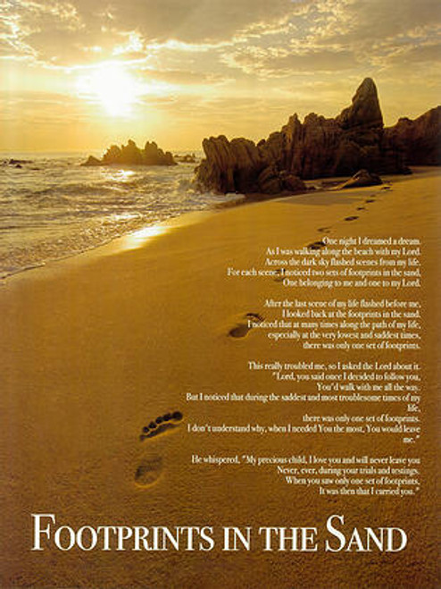 Footprints In The Sand Poster (18x24) Footprints In The Sand Poster (18x24)