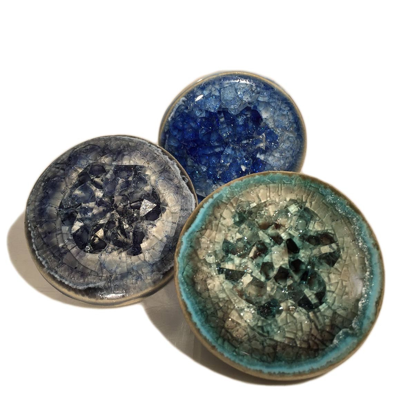 vintage drawer pulls glass