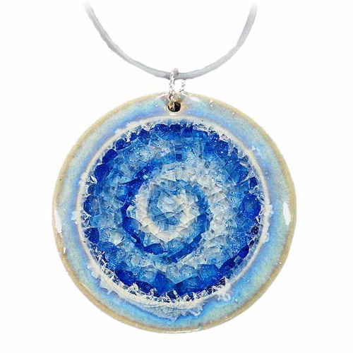 blue glass necklace