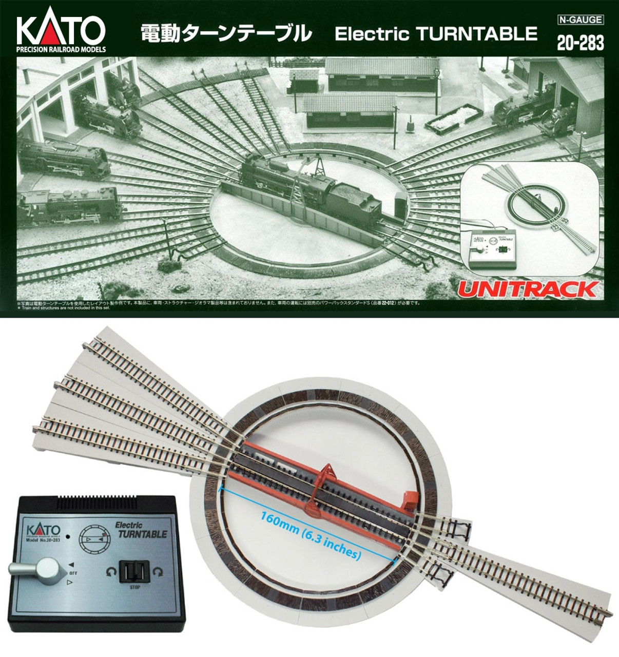 Kato N 20283 Motorized Turntable (DCC Friendly)