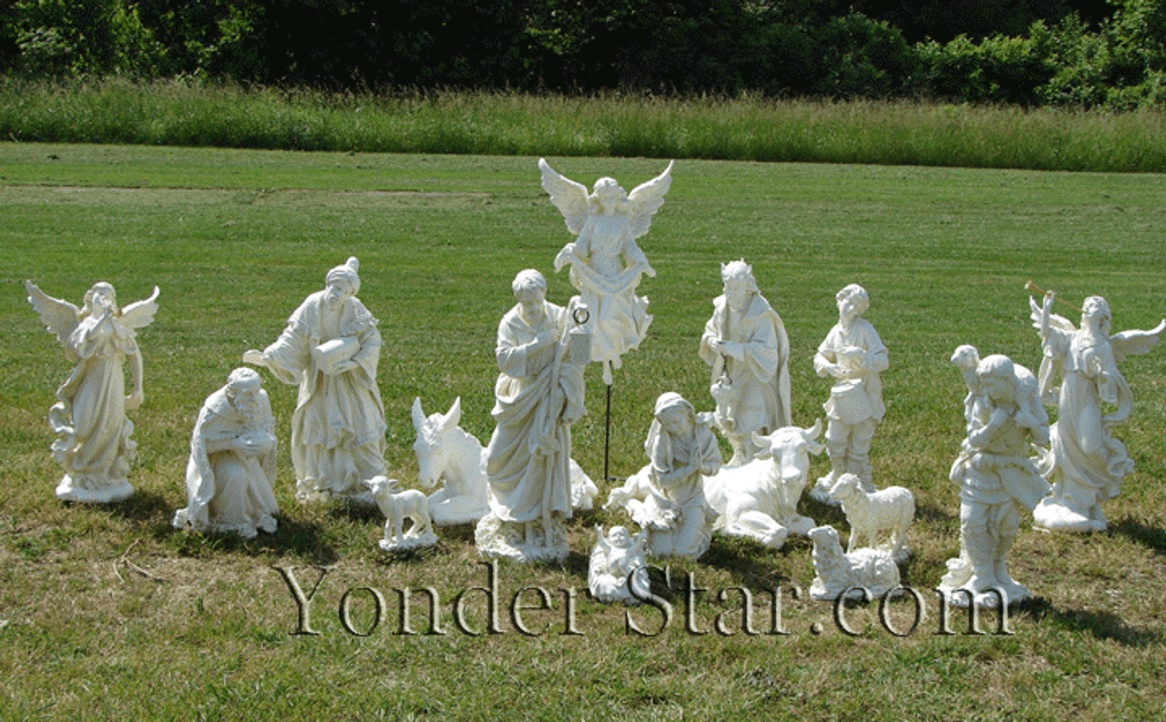 Ivory Outdoor Nativity Set Josephs Studio 14 pieces - Yonder Star