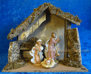 7.5" Fontanini Nativity Set with Wooden Stable 54840 7.5" Fontanini Nativity Set with Wooden Stable 54840