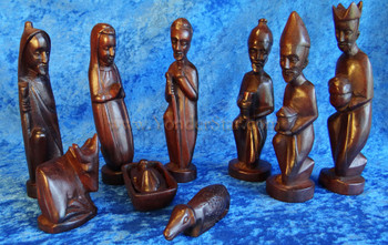Musave Wood Nativity Set Rwanda Musave Wood Nativity Set Rwanda