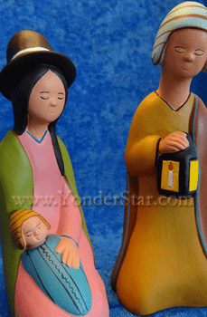 6" Ceramic Holy Family Nativity from Peru 6" Ceramic Holy Family Nativity from Peru