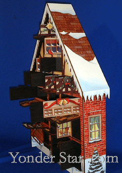 Heirloom Wooden Advent Calendar House Heirloom Wooden Advent Calendar House