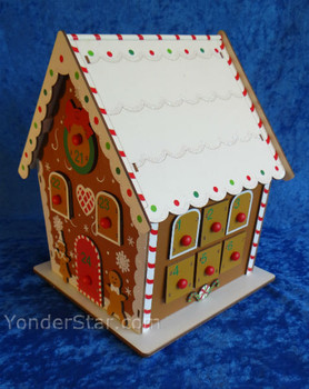 Wooden Advent Calendar Gingerbread House Wooden Advent Calendar Gingerbread House
