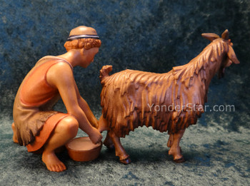 LEPI Venetian Nativity Milker w Goat - 16cm Scale LEPI Venetian Nativity Milker w Goat - 16cm Scale
