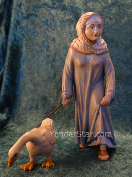 LEPI Nativity Venetian Herdsgirl w Flock of Geese - 16cm LEPI Nativity Venetian Herdsgirl w Flock of Geese - 16cm