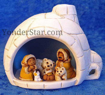 Inuit nativity in igloo Inuit nativity in igloo