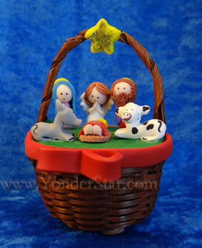 Mazapan Basket Nativity Scene Ecuador Mazapan Basket Nativity Scene Ecuador