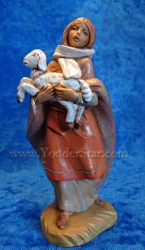 Emma - 5" Fontanini Nativity Shepherdess w Lamb 54079