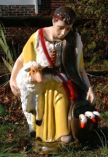 Shepherd with Sheep for Outdoor Nativity Full Color