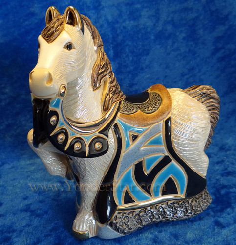 Rinconada Nativity Blue Royal Horse Uraguay - Platinum & Gold Highlights