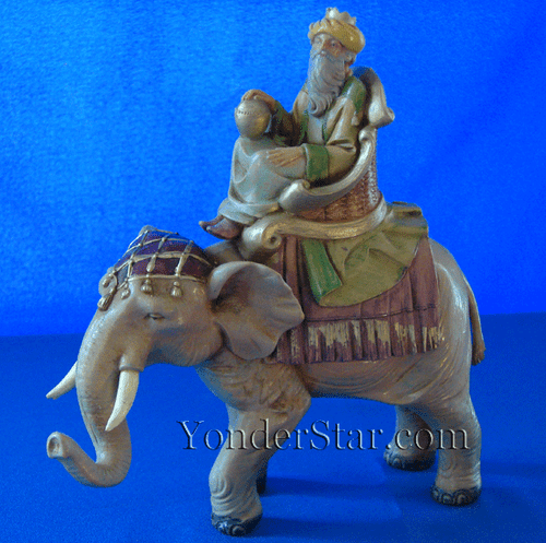 Gaspar on Elephant - 5" Fontanini Nativity Wiseman 65287