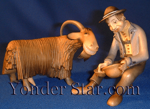Farmer with Goat for LEPI Kastlunger Nativity Scene