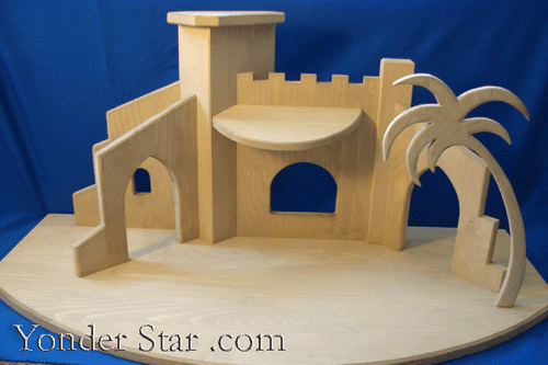 Wooden Stable Lepi Venetian Italian Nativity