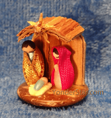 Cat's Claw Bark Tiny Nativity Fair Trade Ecudaor